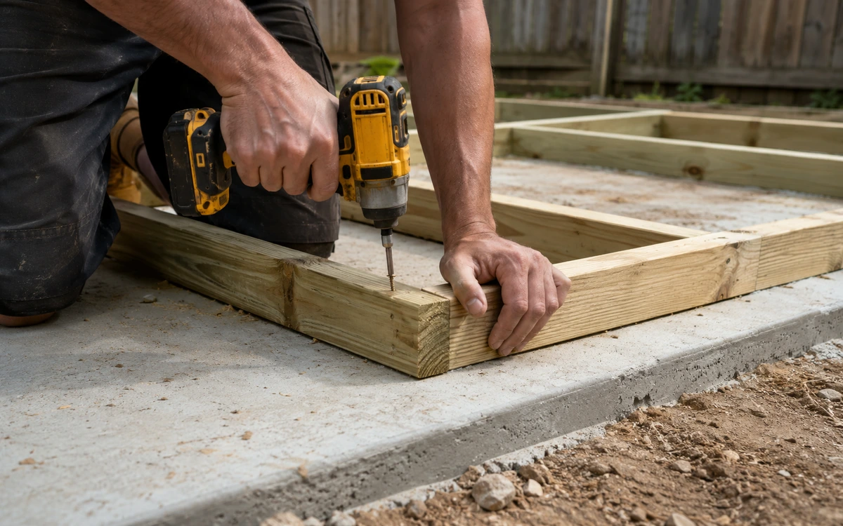 Shed base installation contractor